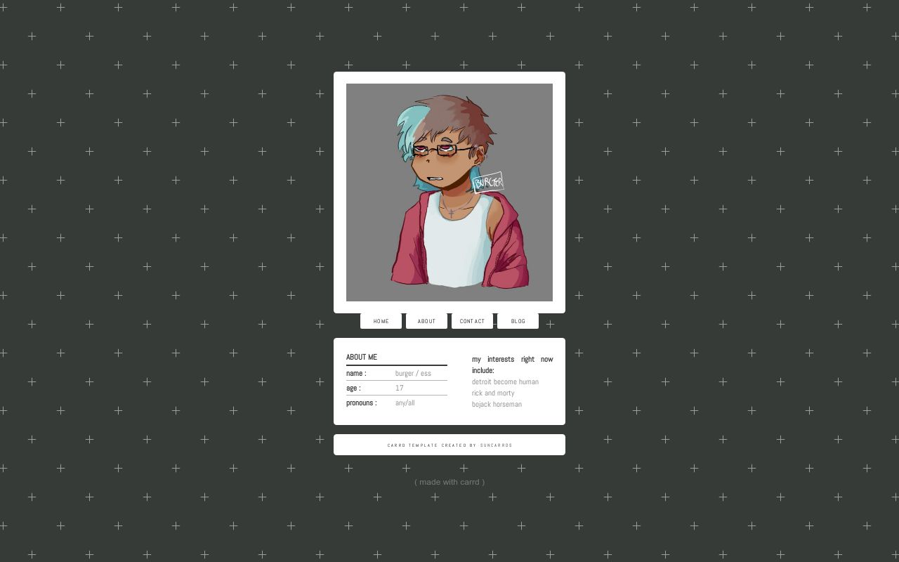 Carrd profile picture for @burgers
